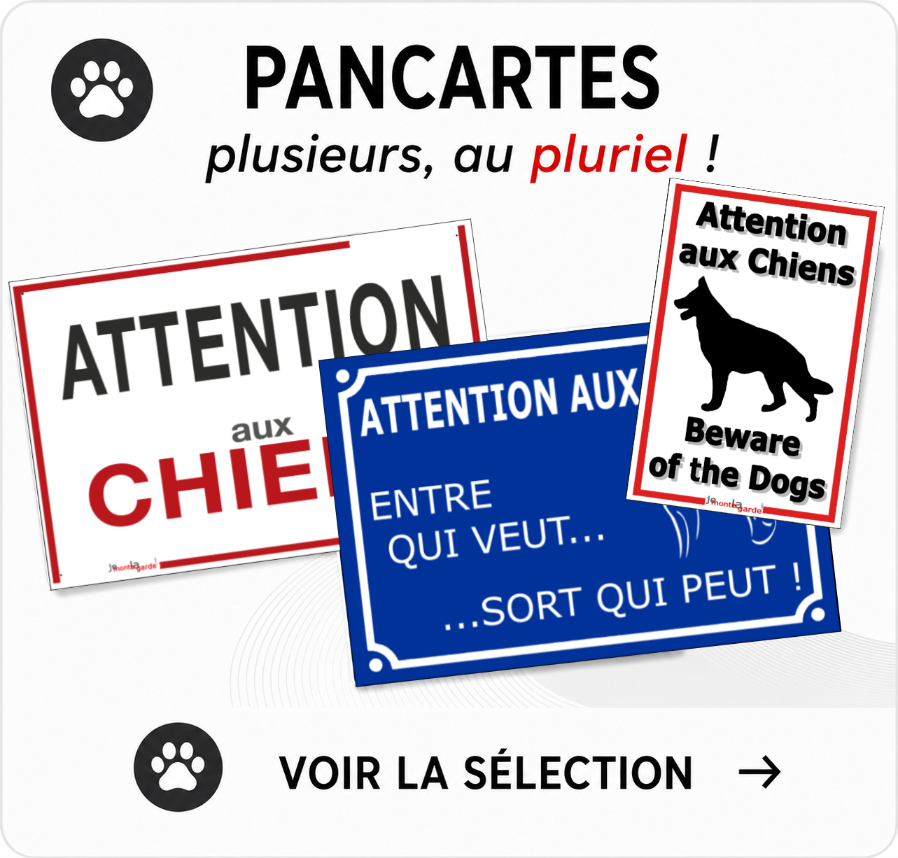 Pancartes pour plusieurs chiens