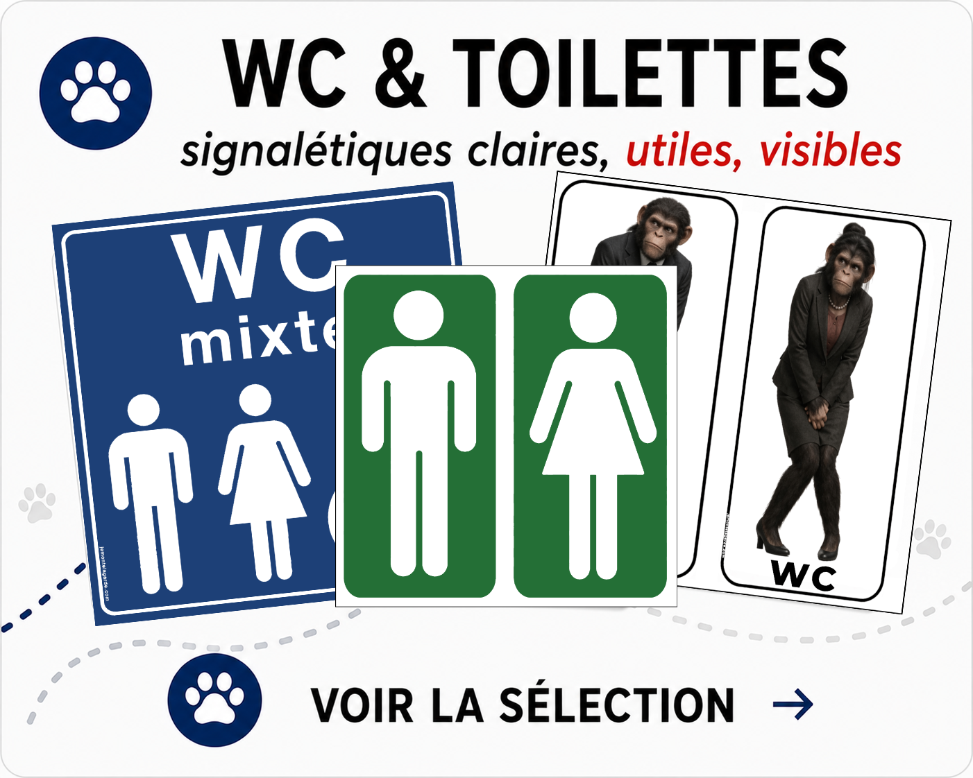 Signalétique WC et toilettes