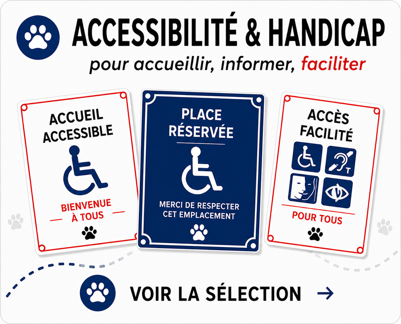Signalétique accessibilité et handicap