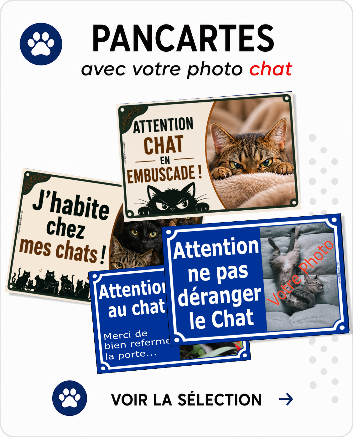 Produits personnalisables pour chats
